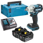 Makita Μπουλονόκλειδο Brushless - DWE285RTJ x2 Μπαταρίες 6Ah Με Υποδοχή 1/2