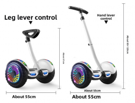 Επαγγελματικό Hoverboard 10'' με Τιμόνι και LED φωτισμό 350W Motor Αυτονομία και bluetooth