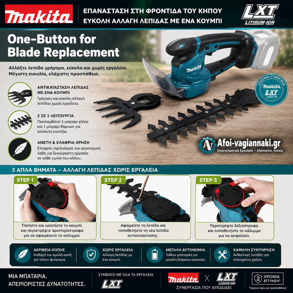 Φινιριστής Μπορντούρας 2-1 Makita -  DUM604RTX 16cm Με X2 Μπαταρίες 6.0Ah Li-Ion & Φορτιστή