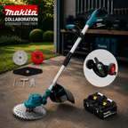 Makita Χορτοκοπτικό x2 Μπαταρίες Τηλεσκοπικό Με Μεσινέζα Και Δίσκο