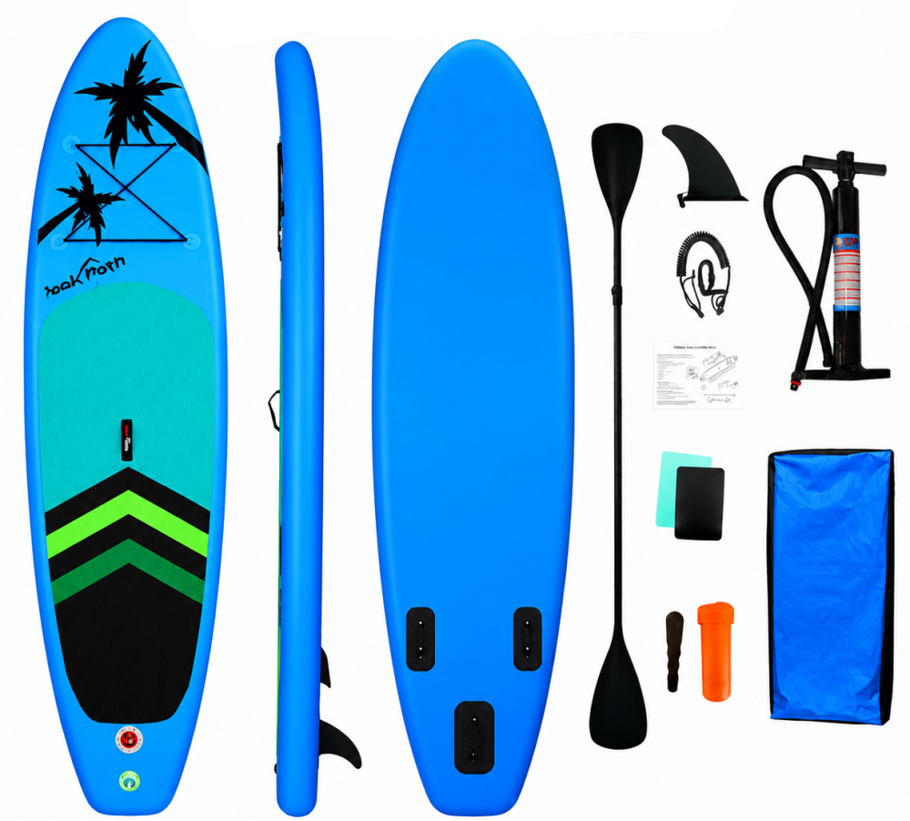 Σανίδα SURF SUP Φουσκωτή Με ΔΙΠΛΟ Κουπί, Αξεσουάρ και Σακίδιο Μεταφοράς 320x81x15cm