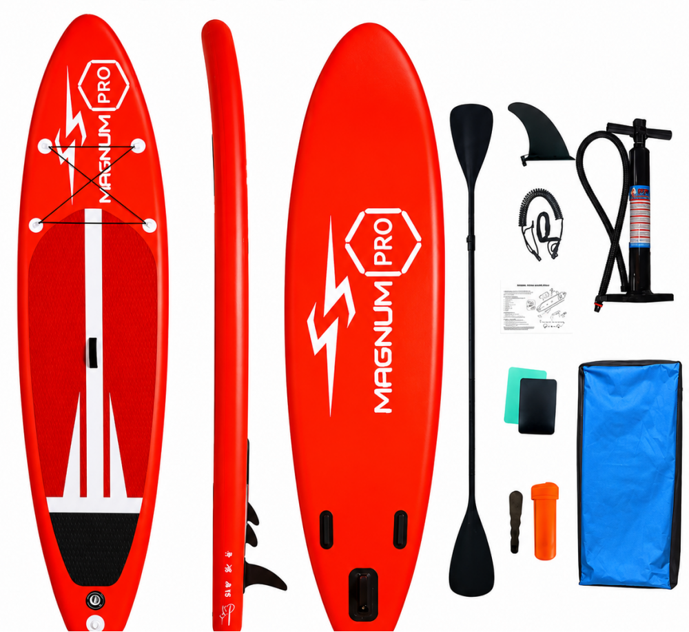 Σανίδα SURF SUP MAGNUM PRO Φουσκωτή  Με ΔΙΠΛΟ Κουπί, Αξεσουάρ και Σακίδιο Μεταφοράς 320x81x15cm