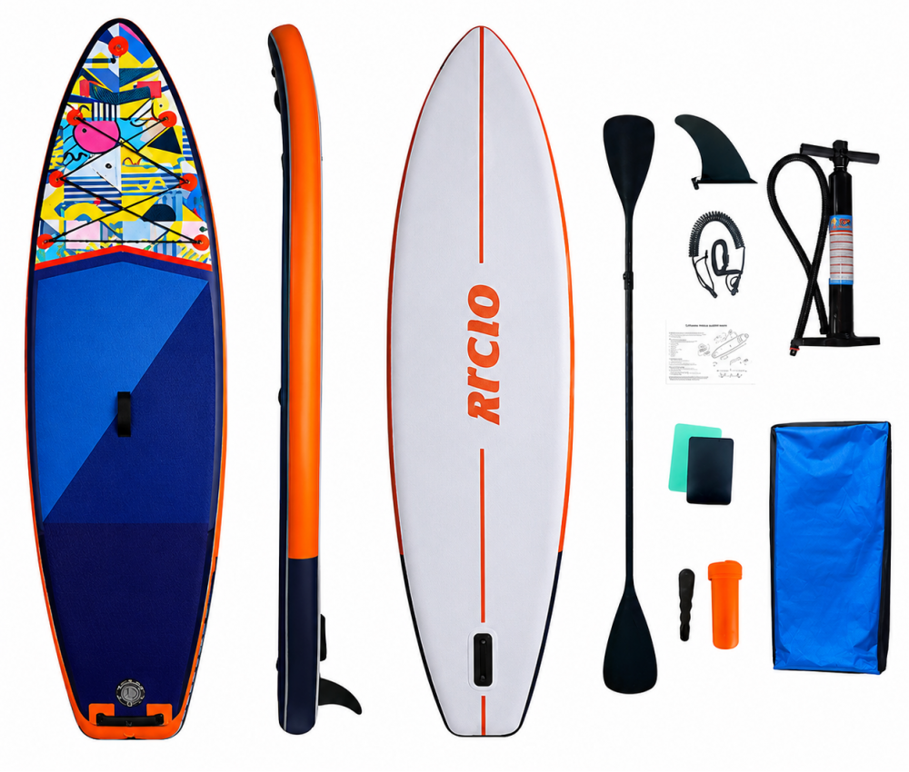 Σανίδα SURF SUP RYCLO Φουσκωτή Με ΔΙΠΛΟ Κουπί, Αξεσουάρ και Σακίδιο Μεταφοράς 320x81x15cm