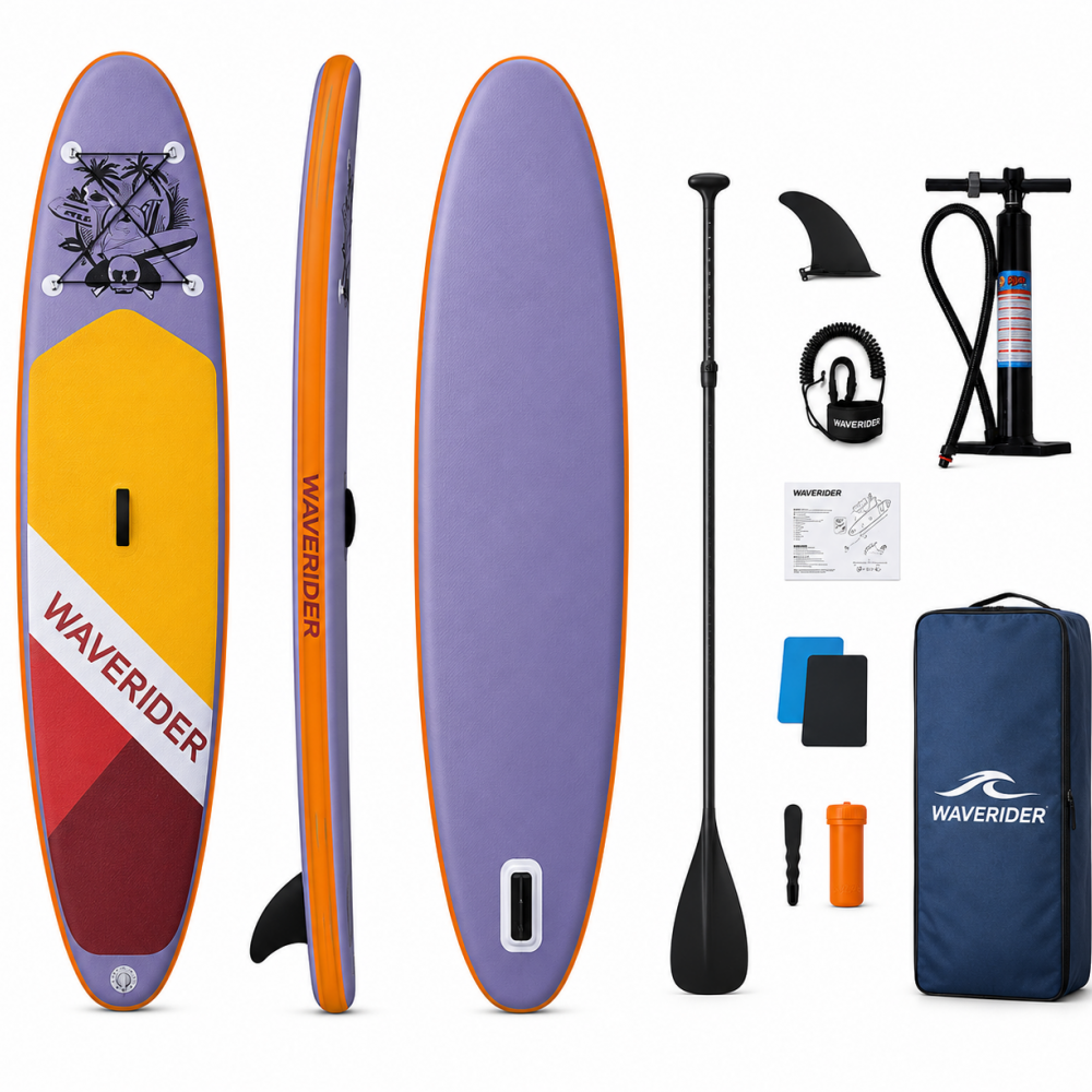 Σανίδα SUP WAVE RIDER Φουσκωτή Με Κουπί Αξεσουάρ Και Σακίδιο Μεταφοράς 290X79X15CM