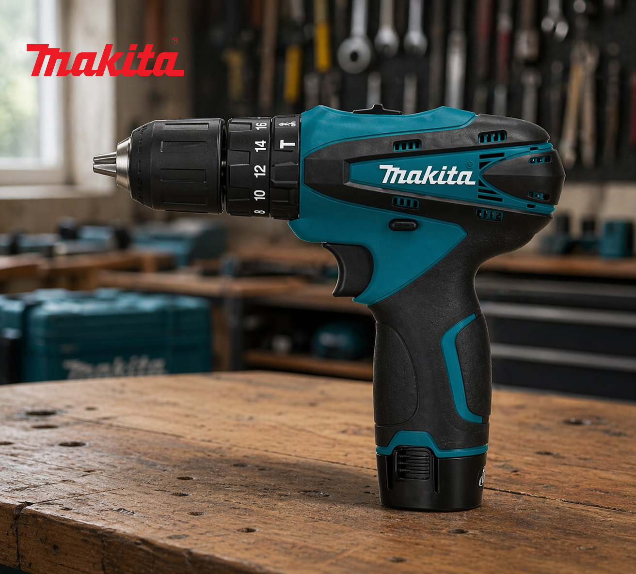 Δραπανοκατσάβιδο Makita - HP330DWE Με x2 Μπαταρίες