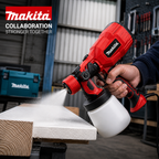 Makita Ηλεκτρικό Πιστόλι Βαφής 1000W Με Δοχείο 1lt & Ρυθμιζόμενο Ψεκασμό